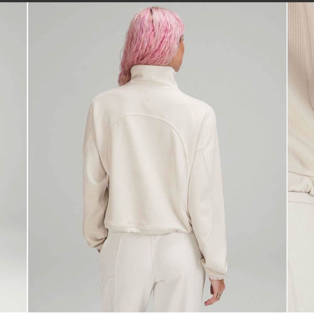 Lululemon brushed Softsteme half-zip pullover whi… - image 3